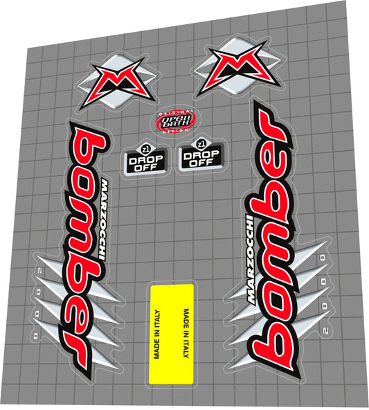 MARZOCCHI Bomber (2000) Drop Off Z1 Fork Decal Set - Bike Decal Replace