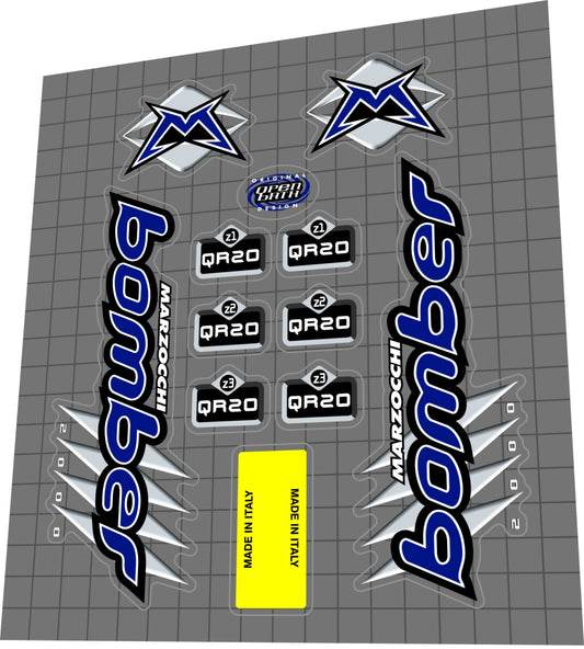 MARZOCCHI Bomber (2000) QR20 Z1-Z3 Fork Decal Set - Bike Decal Replace