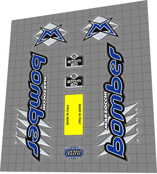 MARZOCCHI Bomber (2000) Atom Race Z2 Fork Decal Set - Bike Decal Replace