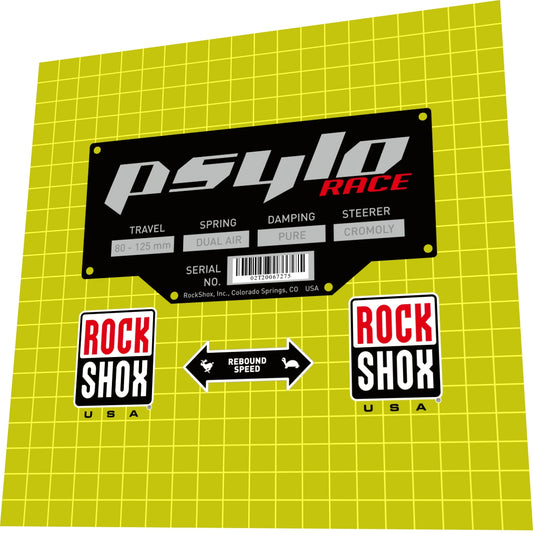 ROCKSHOX Psylo (2002) Race Fork Decal Set - Bike Decal Replace