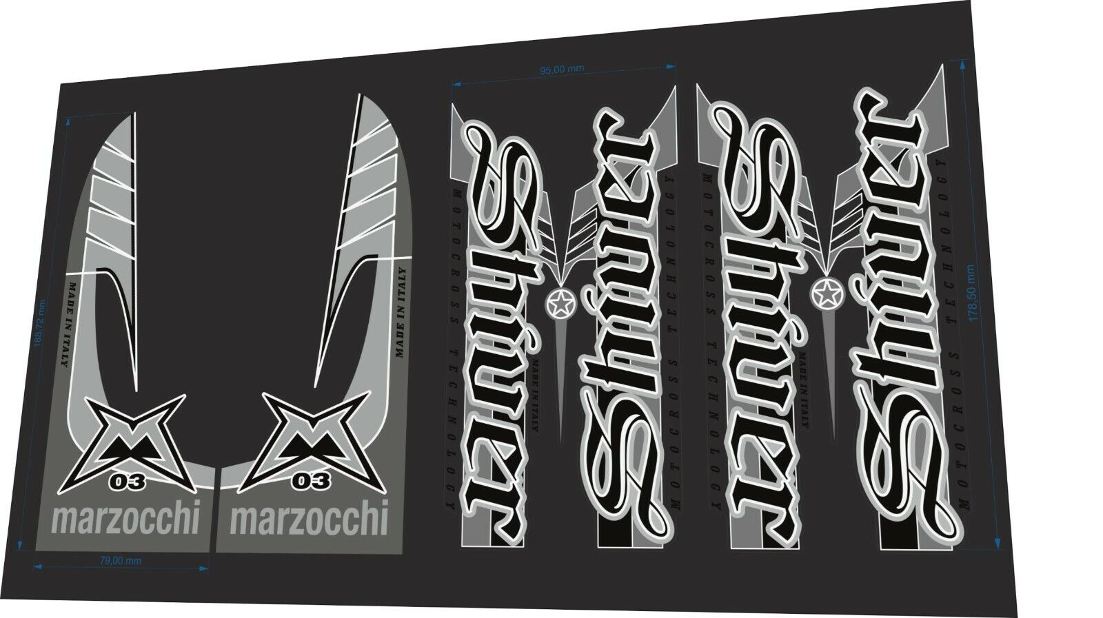 MARZOCCHI Shiver (2003) DC Fork Decal Set