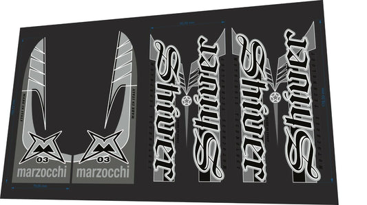 MARZOCCHI Shiver (2003) DC Fork Decal Set - Bike Decal Replace