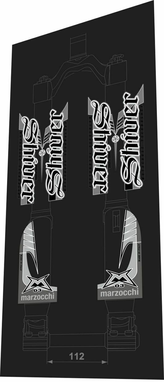 MARZOCCHI Shiver (2003) SC Fork Decal Set - Bike Decal Replace