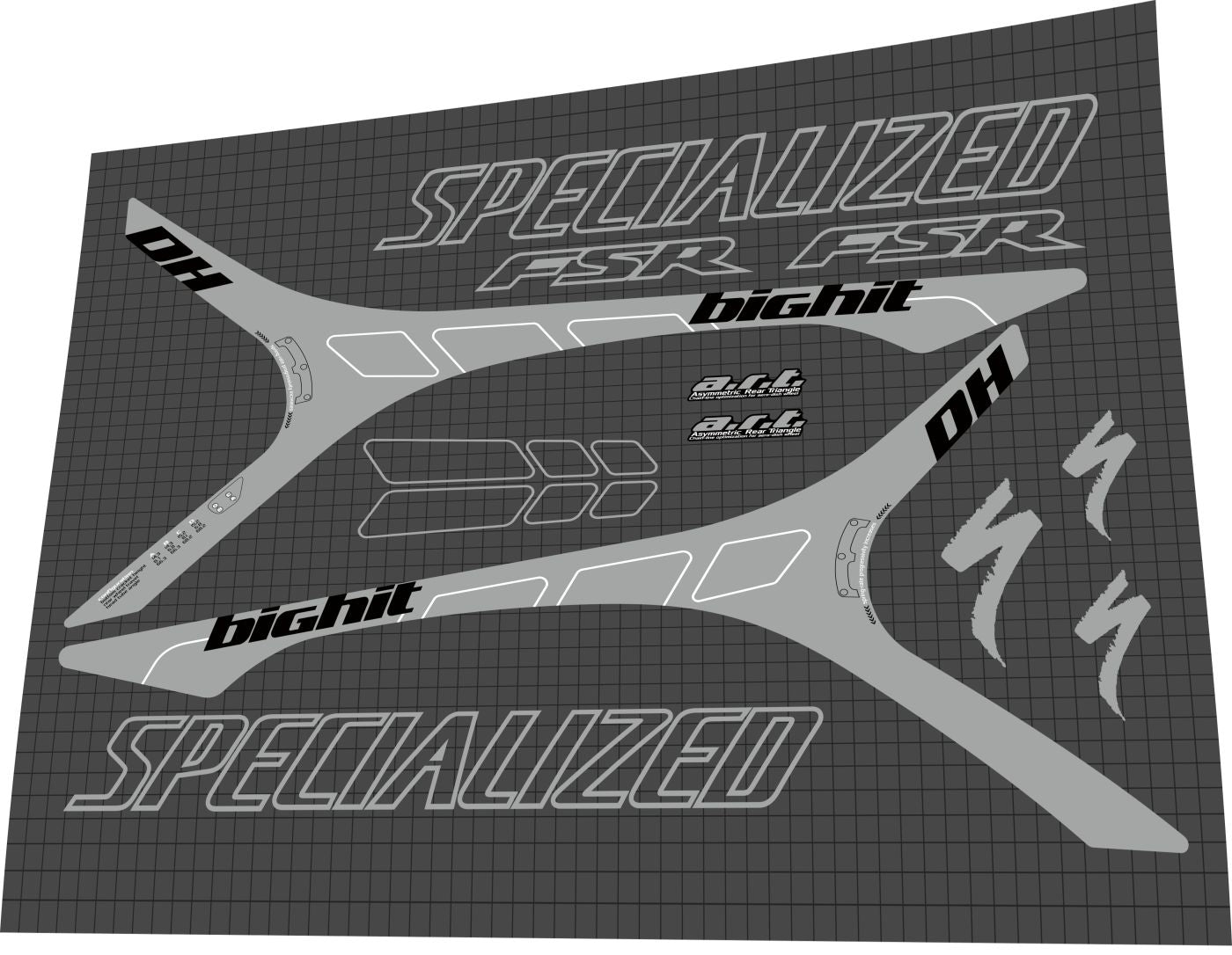 SPECIALIZED BigHit (2003) DH Frame Decal Set