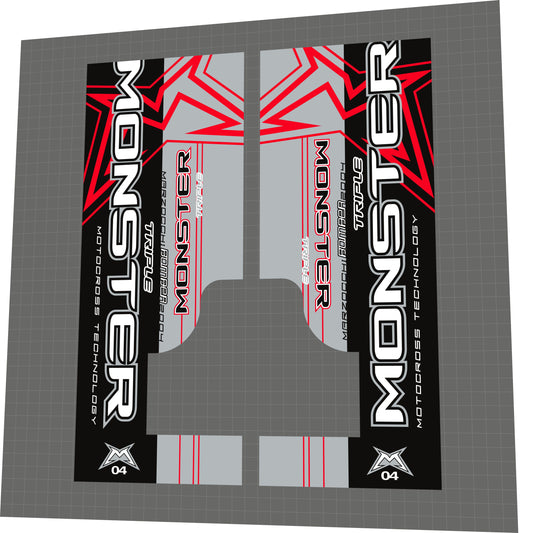 MARZOCCHI Bomber (2004) Monster Triple Fork Decal Set - Bike Decal Replace