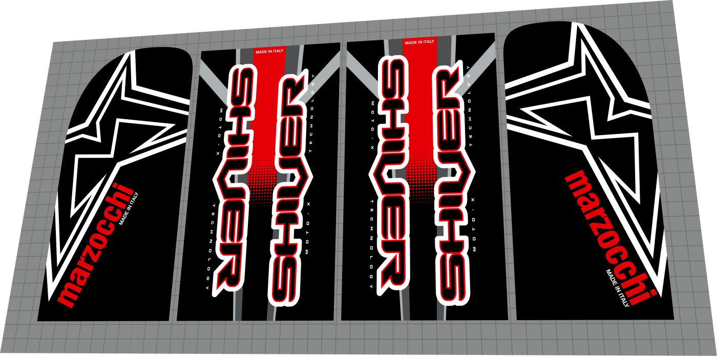 MARZOCCHI Shiver (2004) DC Fork Decal Set - Bike Decal Replace