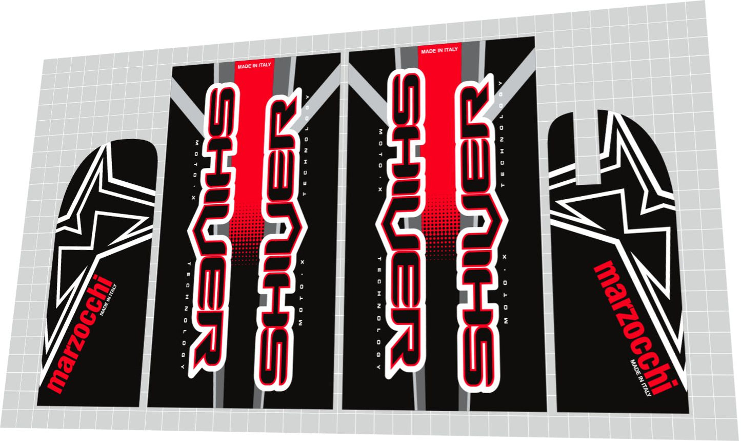MARZOCCHI Shiver (2004) SC Fork Decal Set - Bike Decal Replace