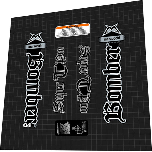 MARZOCCHI Bomber (2004) Super T Pro Fork Decal Set - Bike Decal Replace