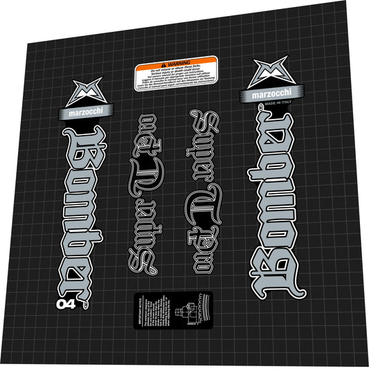 MARZOCCHI Bomber (2004) Super T Pro Fork Decal Set - Bike Decal Replace