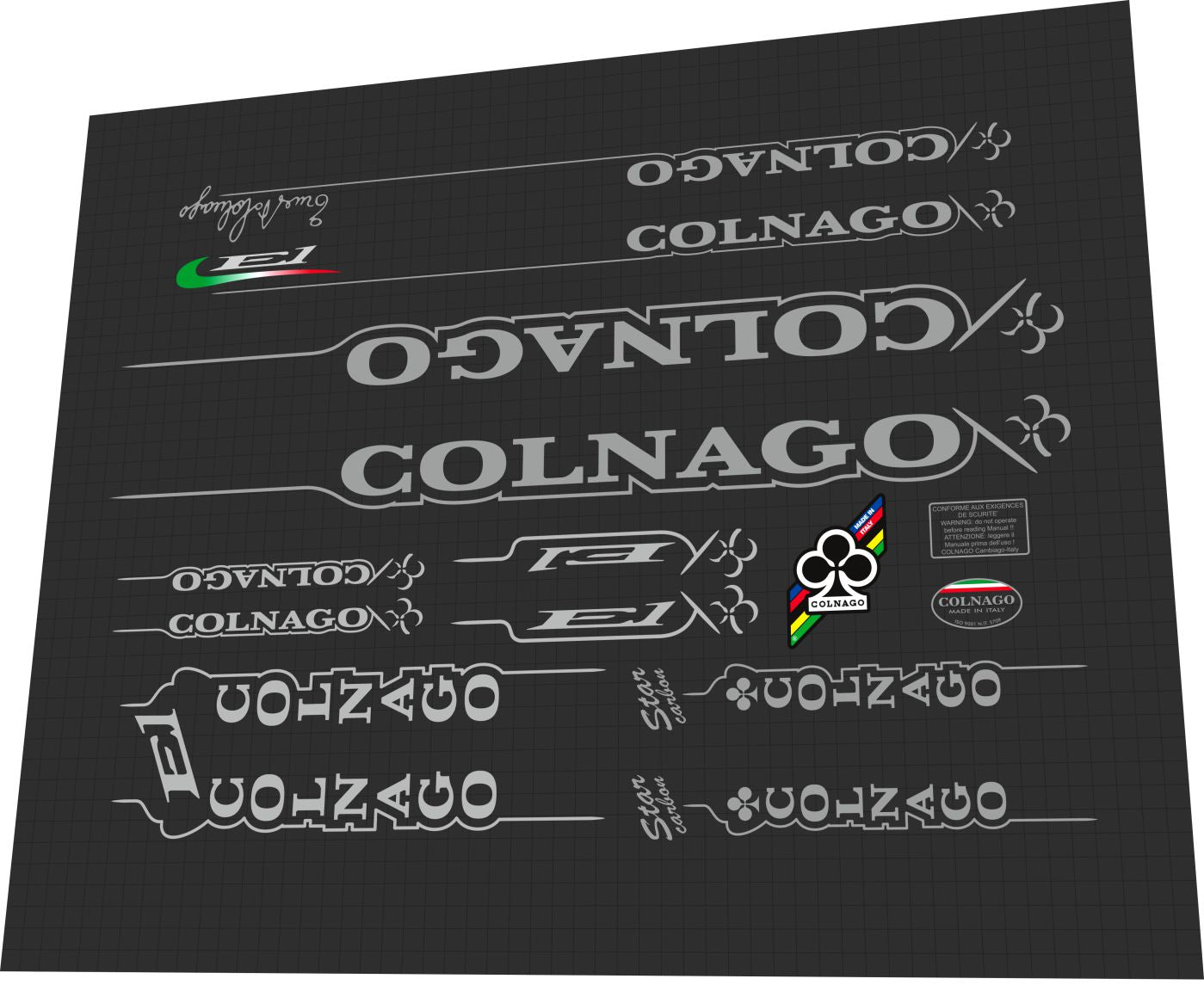 COLNAGO E1 (2005) Frame Decal Set - Bike Decal Replace