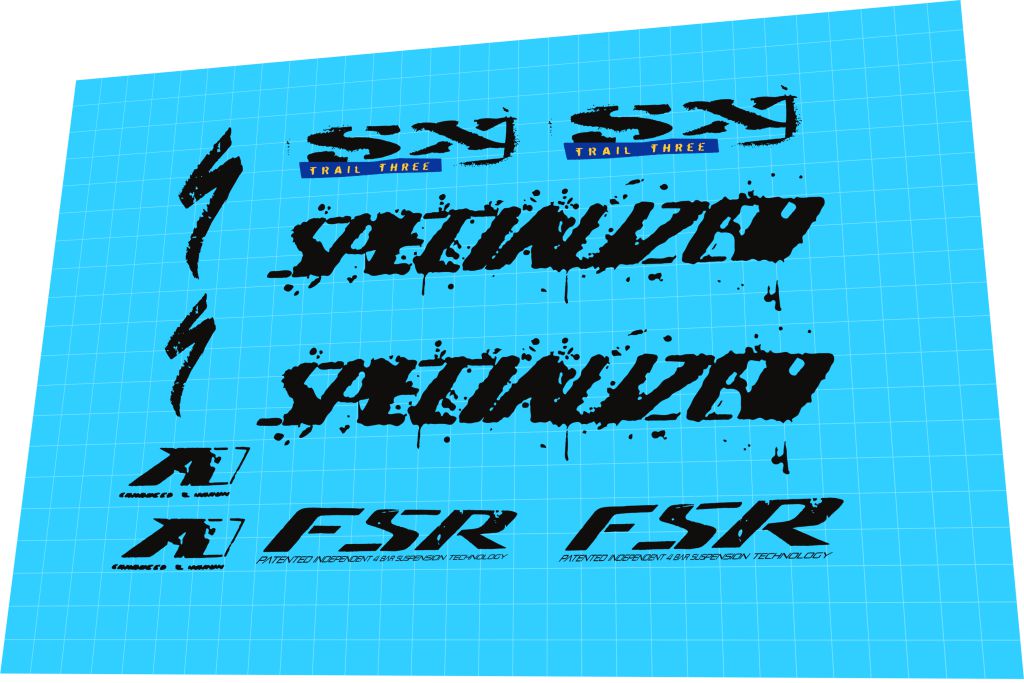 SPECIALIZED SX (2007) Trail 3 Frame Decal Set