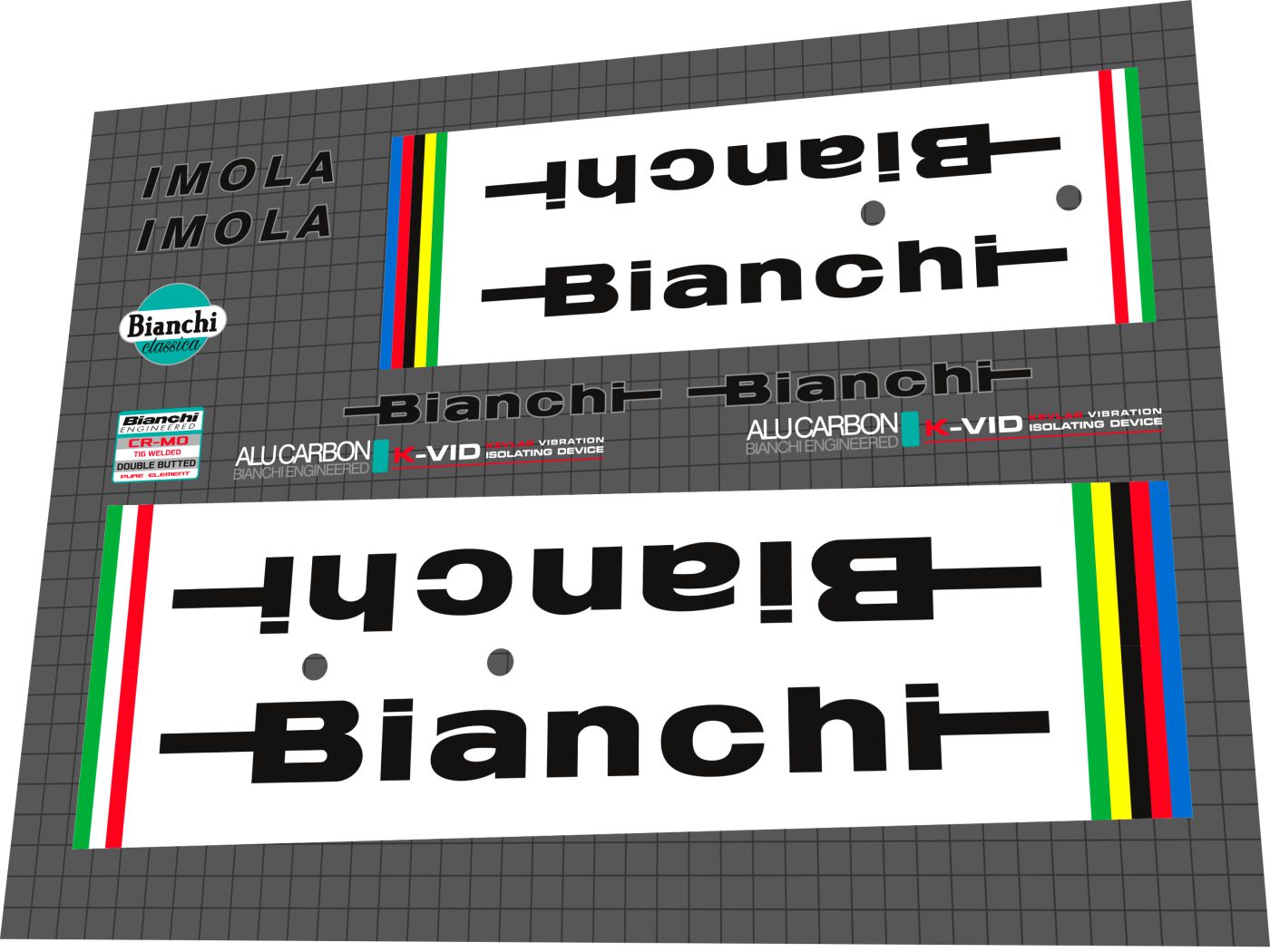 BIANCHI Imola (2009) Frame Decal Set - Bike Decal Replace