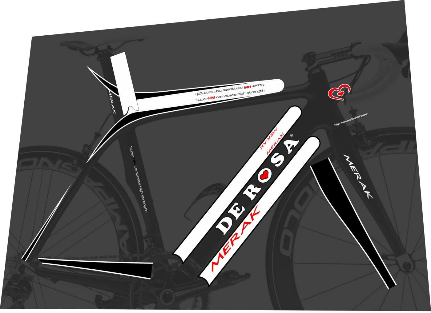 DE ROSA Merak (2010) Frame Decal Set - Bike Decal Replace