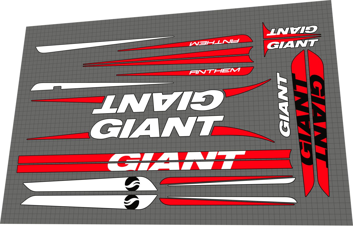 GIANT Anthem (2011) X 29 Frame Decal Set - Bike Decal Replace