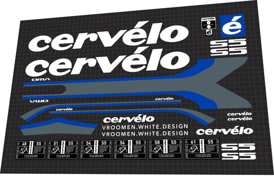 CERVELO S5 (2012) Frame Decal Set - Bike Decal Replace