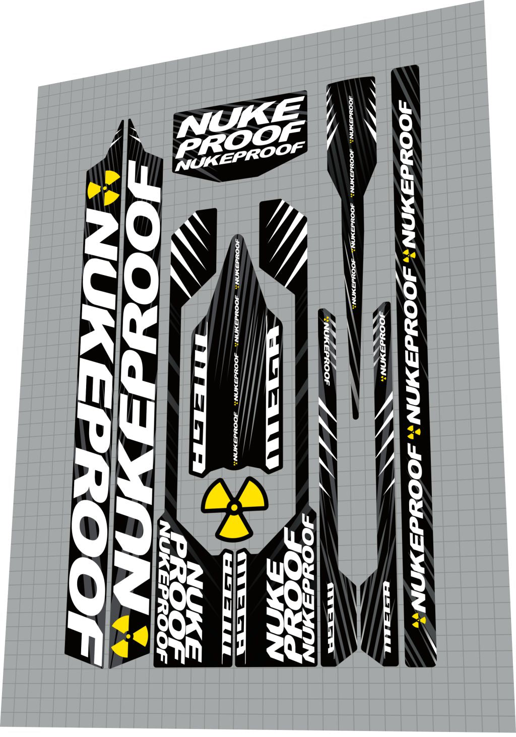NUKEPROOF Mega (2012) Frame Decal Set - Bike Decal Replace
