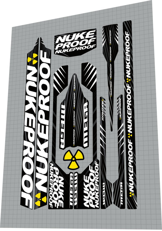 NUKEPROOF Mega (2012) Frame Decal Set - Bike Decal Replace