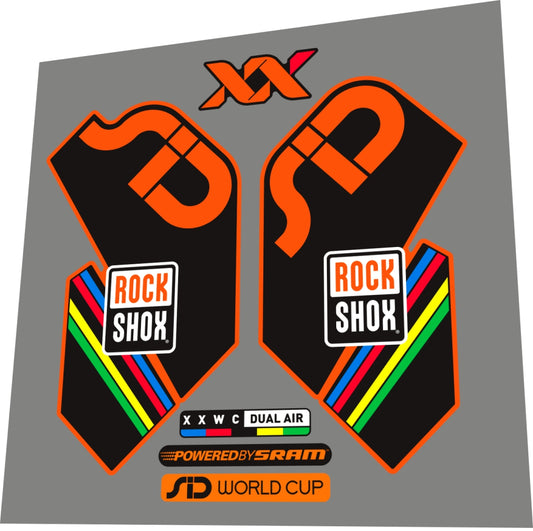 ROCKSHOX SID (2012) XX World Cup Fork Decal Set - Bike Decal Replace