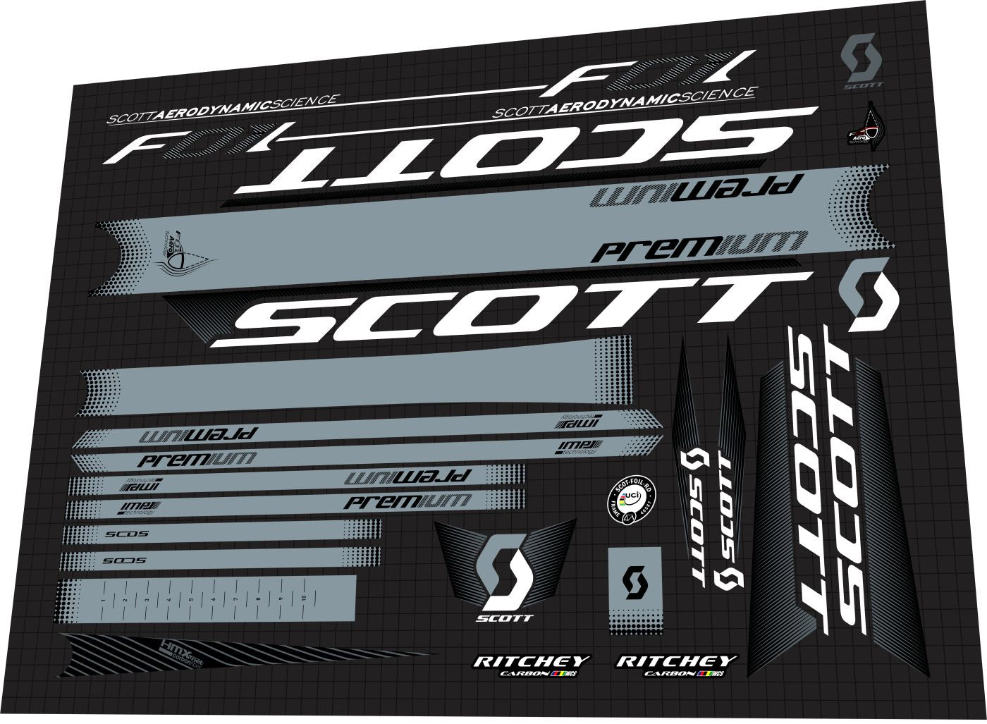 SCOTT Foil (2012) Premium Frame Decal Set
