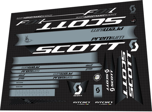 SCOTT Foil (2012) Premium Frame Decal Set - Bike Decal Replace