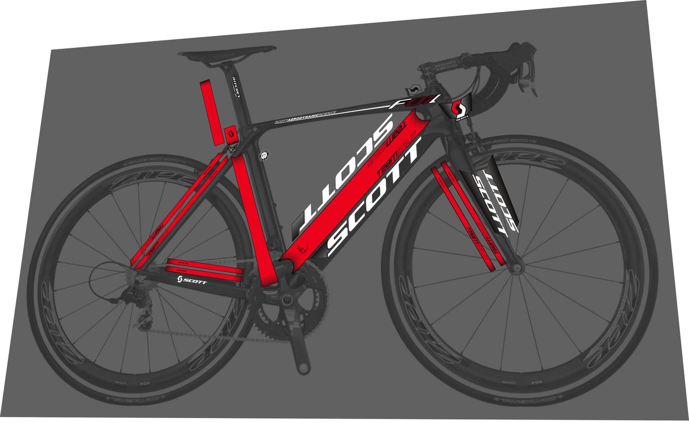 SCOTT Foil 2012 Team Issue Frame Decal Set