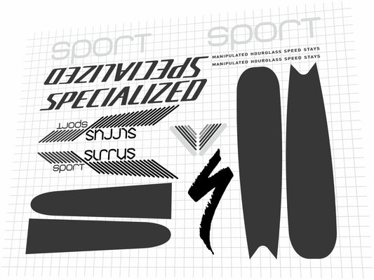 SPECIALIZED Sirrus (2012) Sport Frame Decal Set - Bike Decal Replace