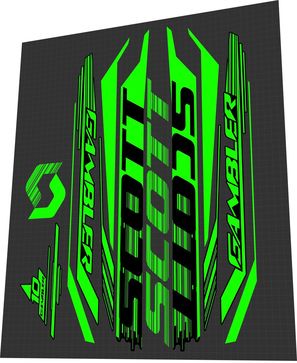 SCOTT Gambler (2013) Frame Decal Set