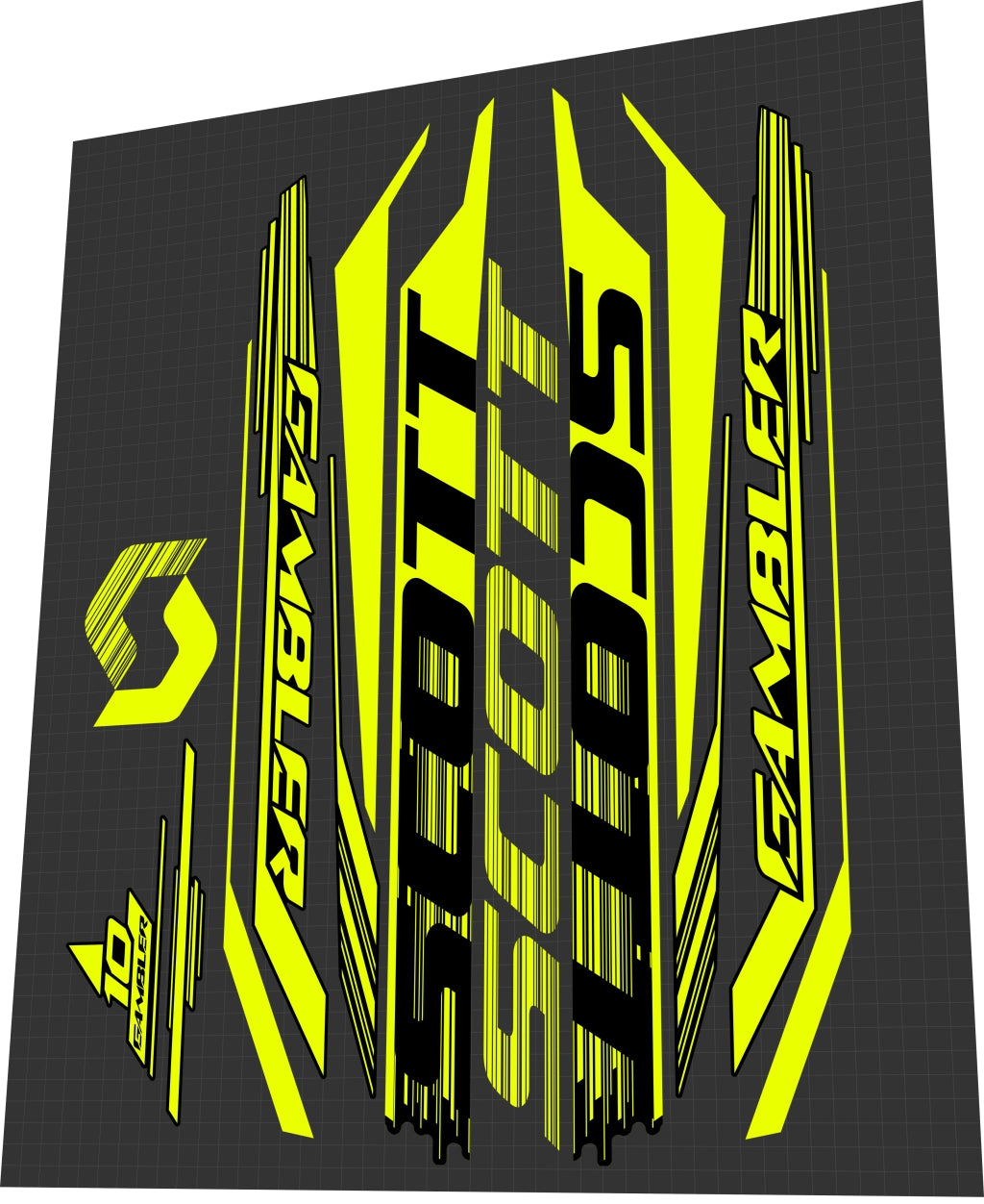 SCOTT Gambler (2013) Frame Decal Set