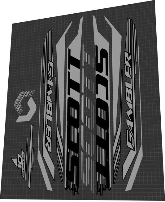 SCOTT Gambler (2013) Frame Decal Set - Bike Decal Replace