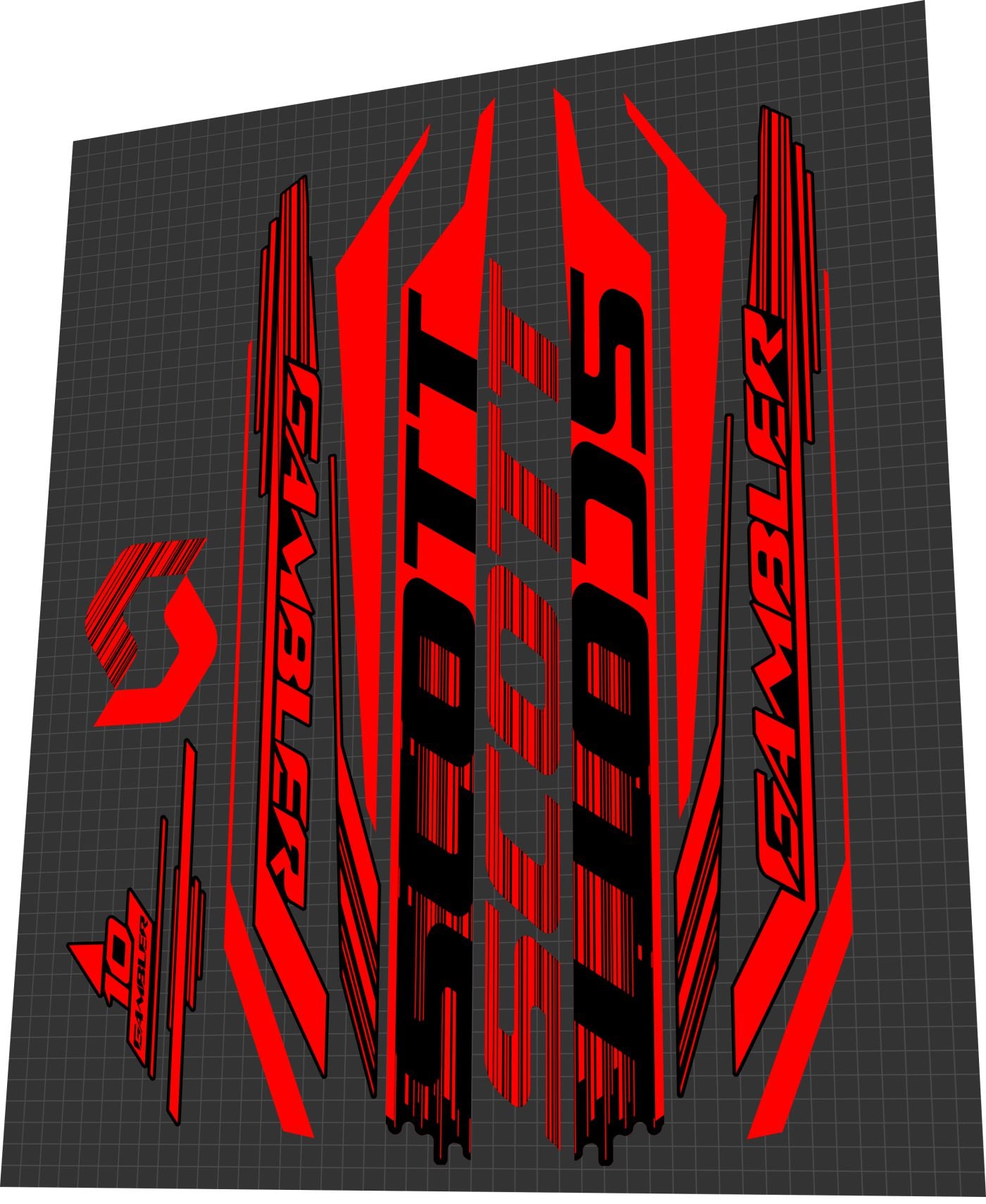 SCOTT Gambler (2013) Frame Decal Set