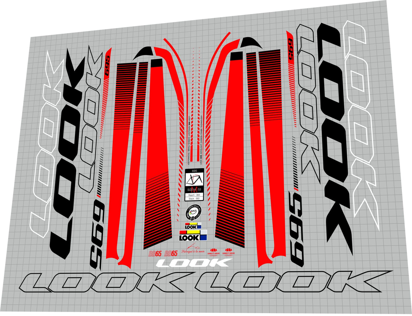 LOOK 695 (2014) Aerolight Frame Decal Set
