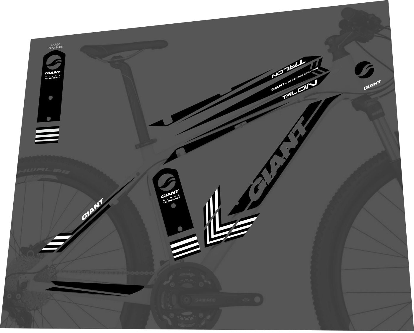 GIANT Talon (2015) 27.5 Frame Decal Set - Bike Decal Replace