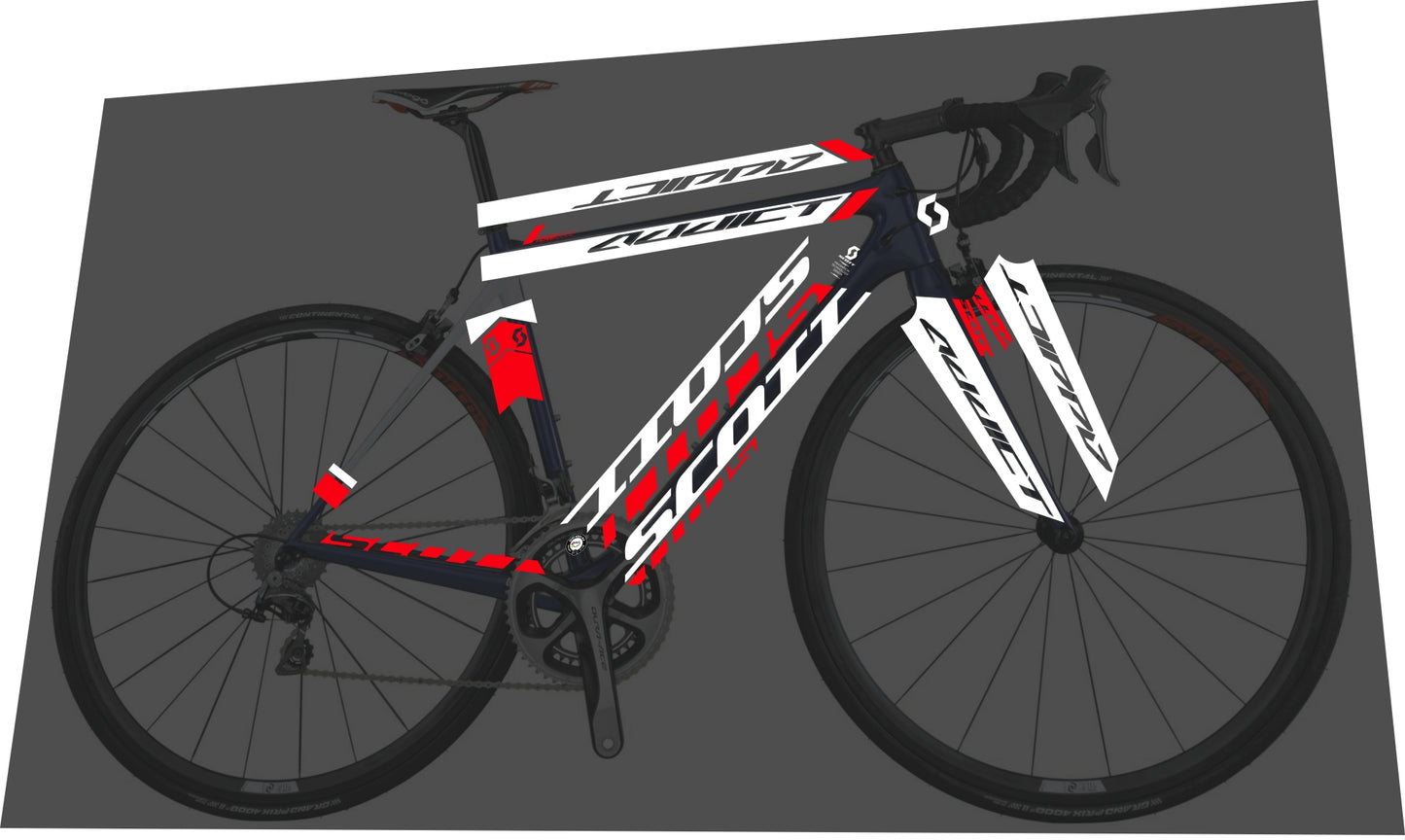 SCOTT Addict (2015) Frame Decal Set - Bike Decal Replace