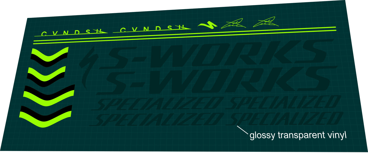 SPECIALIZED Venge (2015) S-Works Mark Cavendish's Frame Decal Set