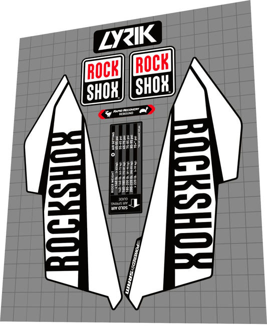 ROCKSHOX Lyrik (2016) RCT3 Fork Decal Set - Bike Decal Replace