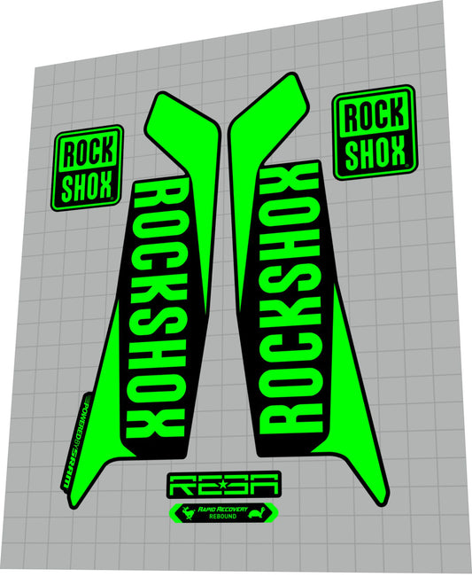 ROCKSHOX Reba (2016) Fork Decal Set - Bike Decal Replace