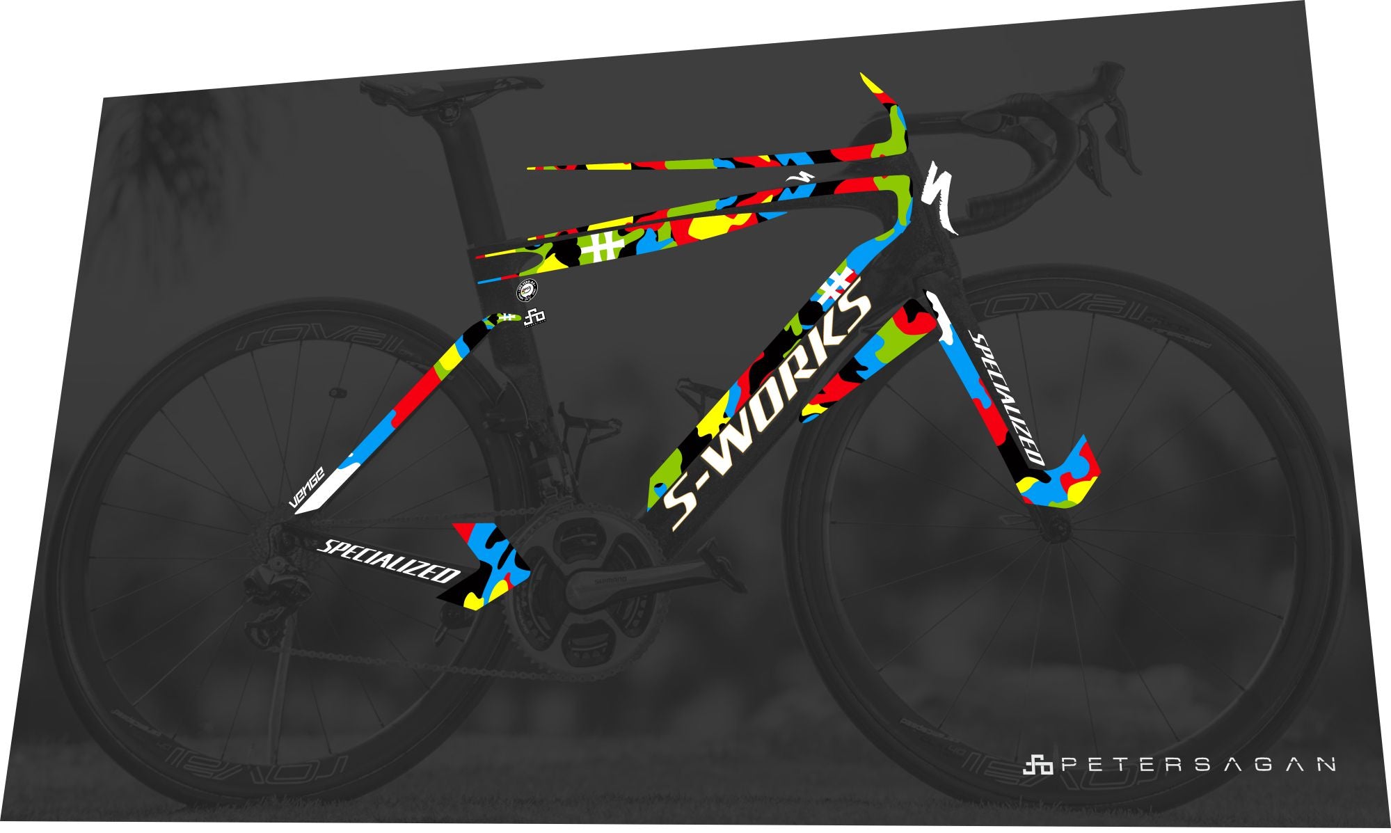 SPECIALIZED Venge 2016 S Works ViAS Peter Sagan s Frame Decal Set