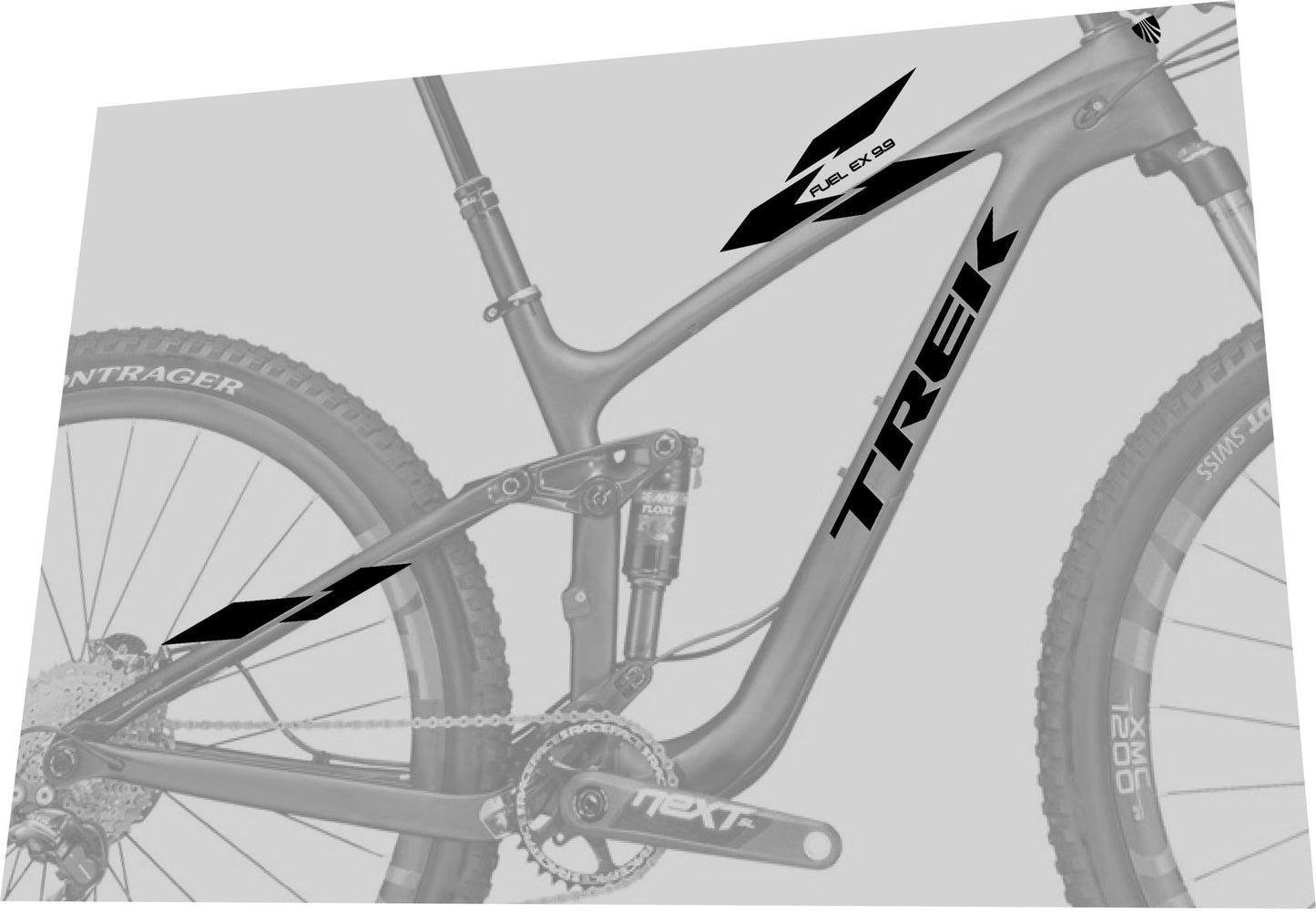 TREK Fuel (2016) EX 9.9 Frame Decal Set