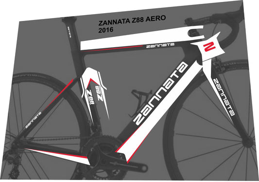 ZANNATA Z88 (2016) Aero Frame Decal Set - Bike Decal Replace