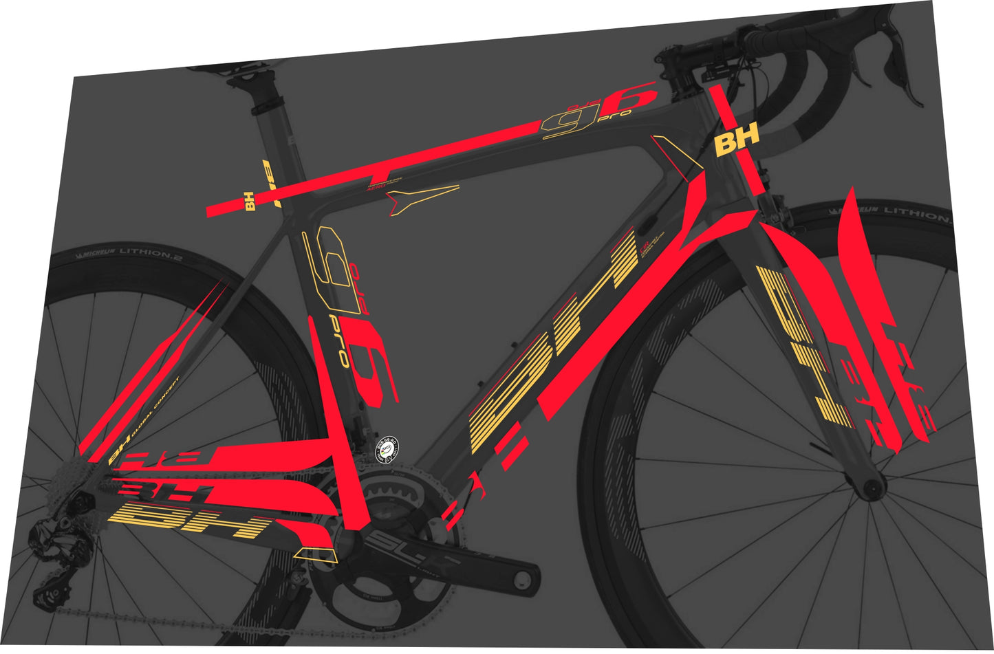BH G6 Pro (2017) Frame Decal Set - Bike Decal Replace
