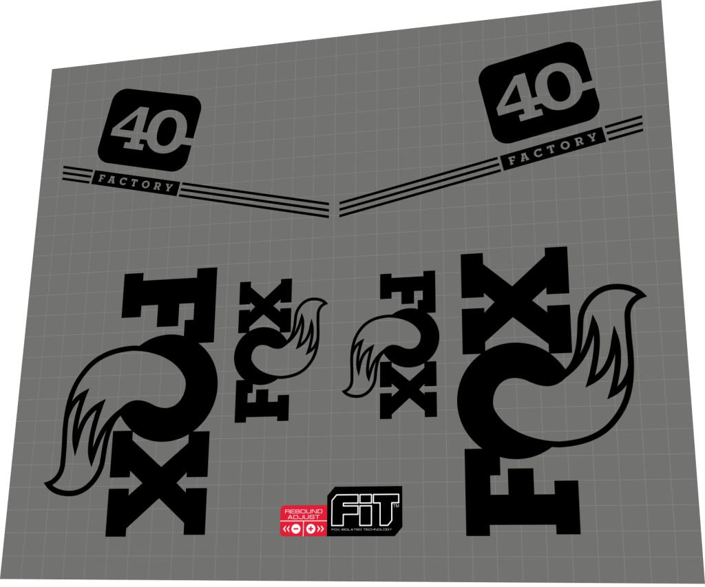 FOX Factory (2017) 40 World Championship Aaron Gwin's Fork Decal Set - Bike Decal Replace