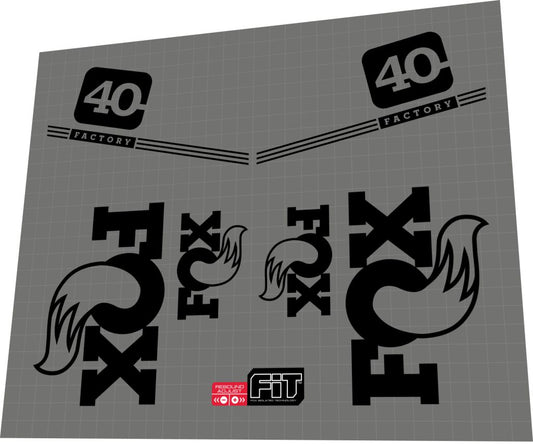 FOX Factory (2017) 40 World Championship Aaron Gwin's Fork Decal Set - Bike Decal Replace