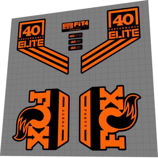 FOX Performance Elite (2017) 40 Fork Decal Set - Bike Decal Replace