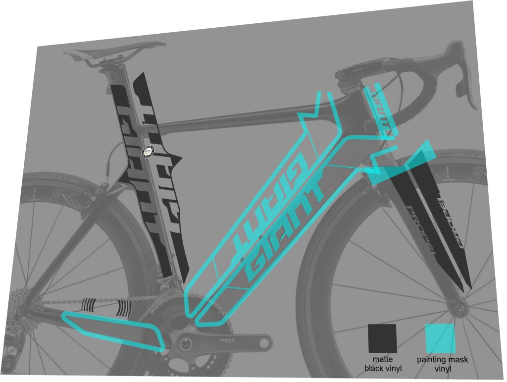 GIANT Propel Advanced SL (2017) Frame Masking Tape Set