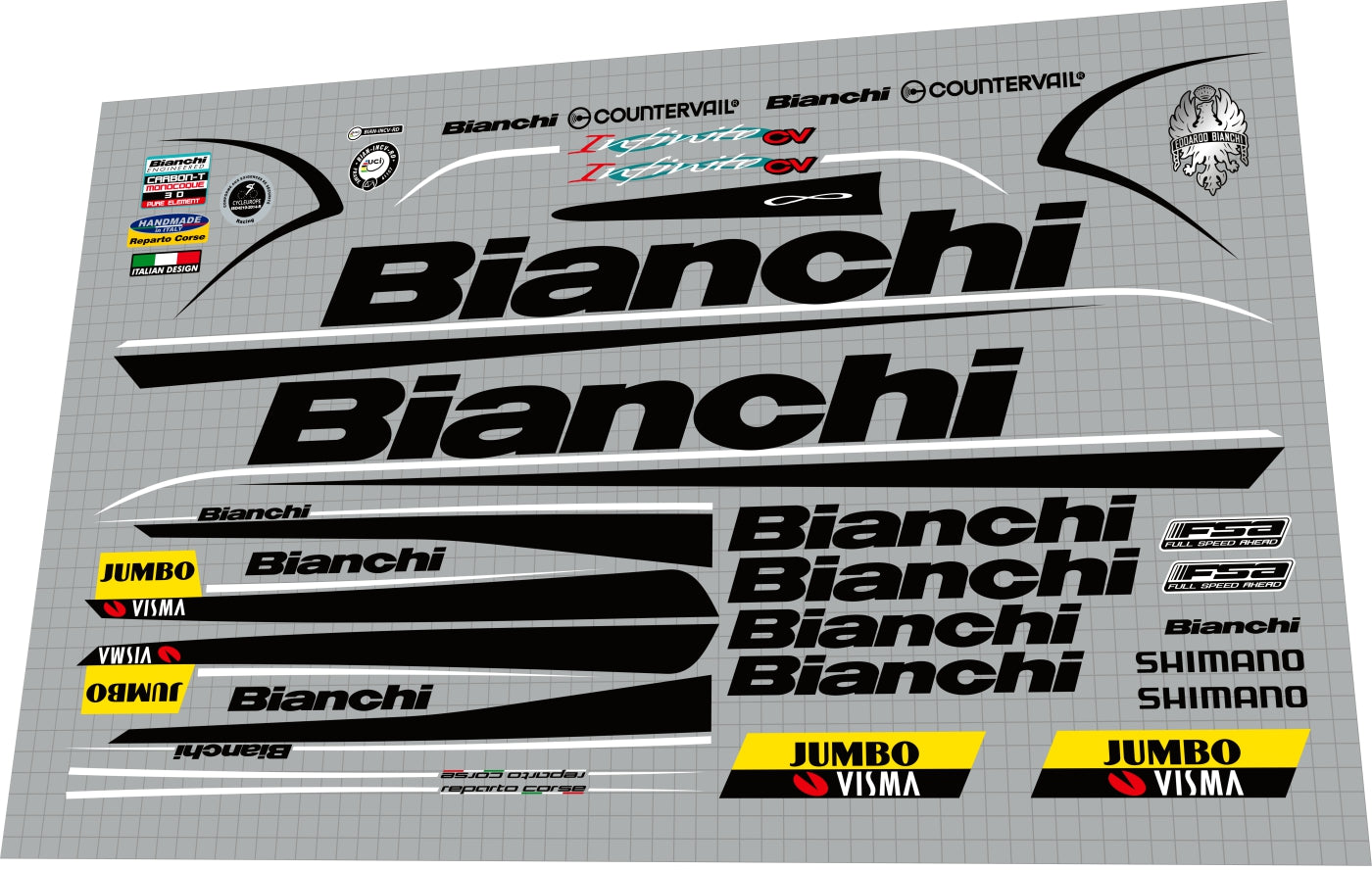 BIANCHI Infinito (2017) CV Team Jumbo Frame Decal Set