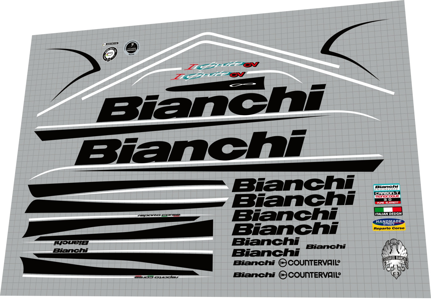 BIANCHI Infinito (2017) CV Frame Decal Set
