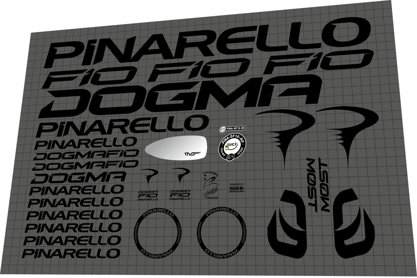PINARELLO Dogma (2017) F10 Frame Decal Set - Bike Decal Replace