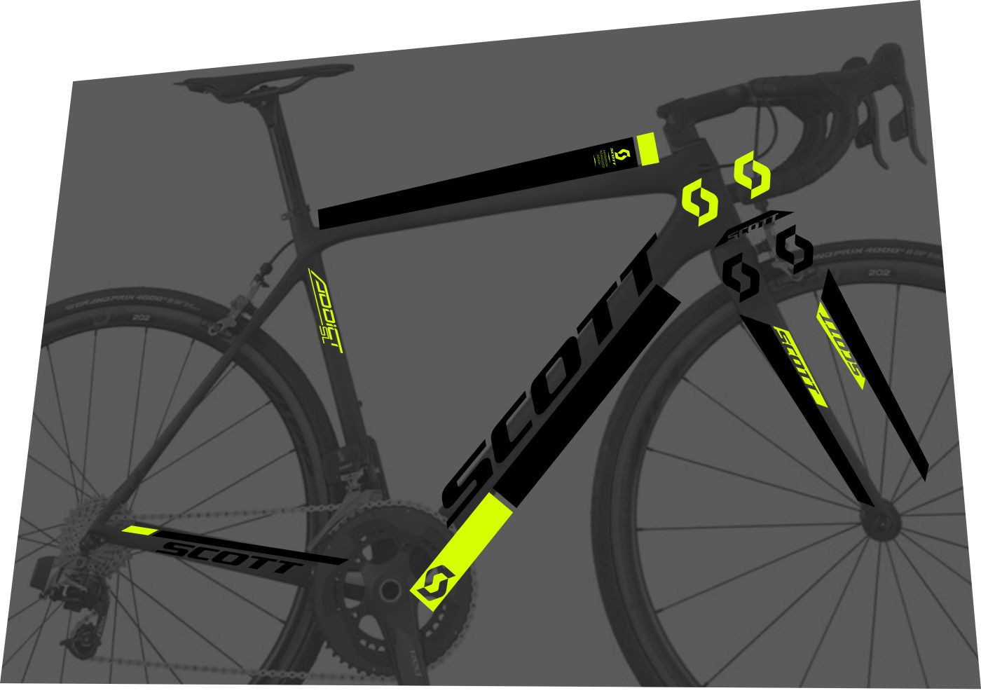 SCOTT Addict (2017) SL Frame Decal Set