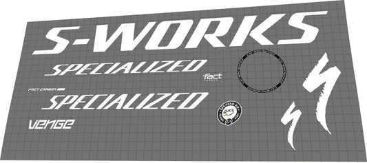 SPECIALIZED Venge (2017) S-Works Frame Decal Set - Bike Decal Replace