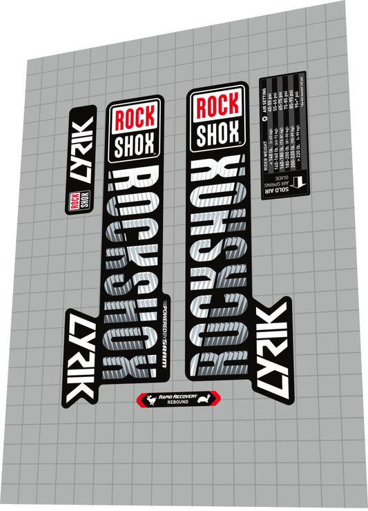 ROCKSHOX Lyrik (2018) RCT3 Fork Decal Set - Bike Decal Replace